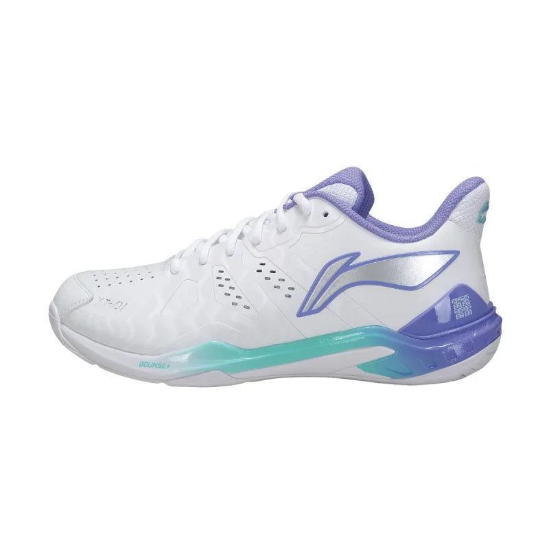 Li-Ning Thunder V2.0 Badminton Shoes Unisex - White/Purple
