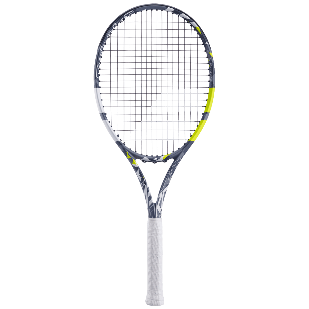 Babolat Evo Aero Lite 102 275g Strung Tennis Racket (Grey/Yellow)