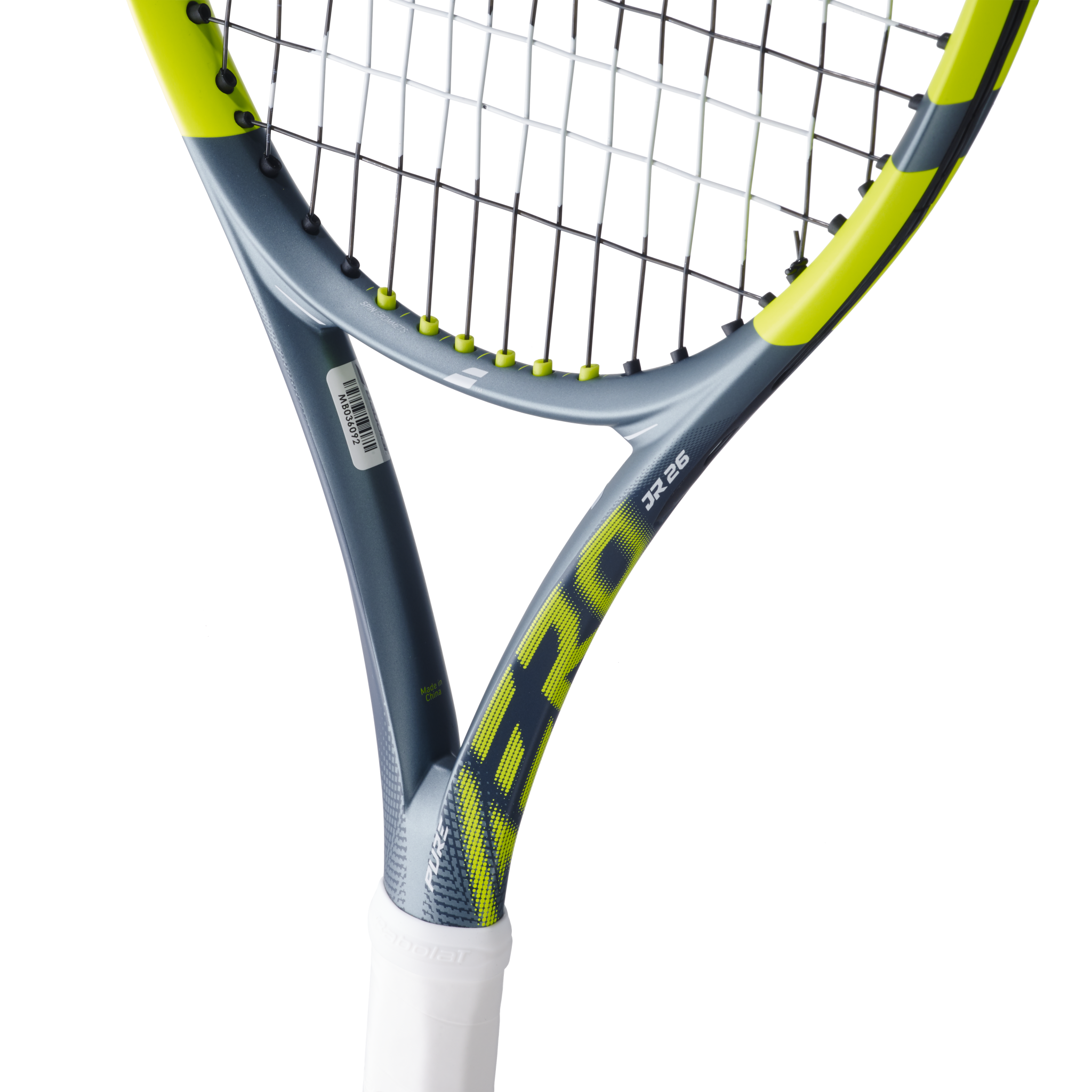 Babolat Pure Aero Junior 26 2026 Tennis Racket - Grey/Yellow Tennis Rackets Babolat