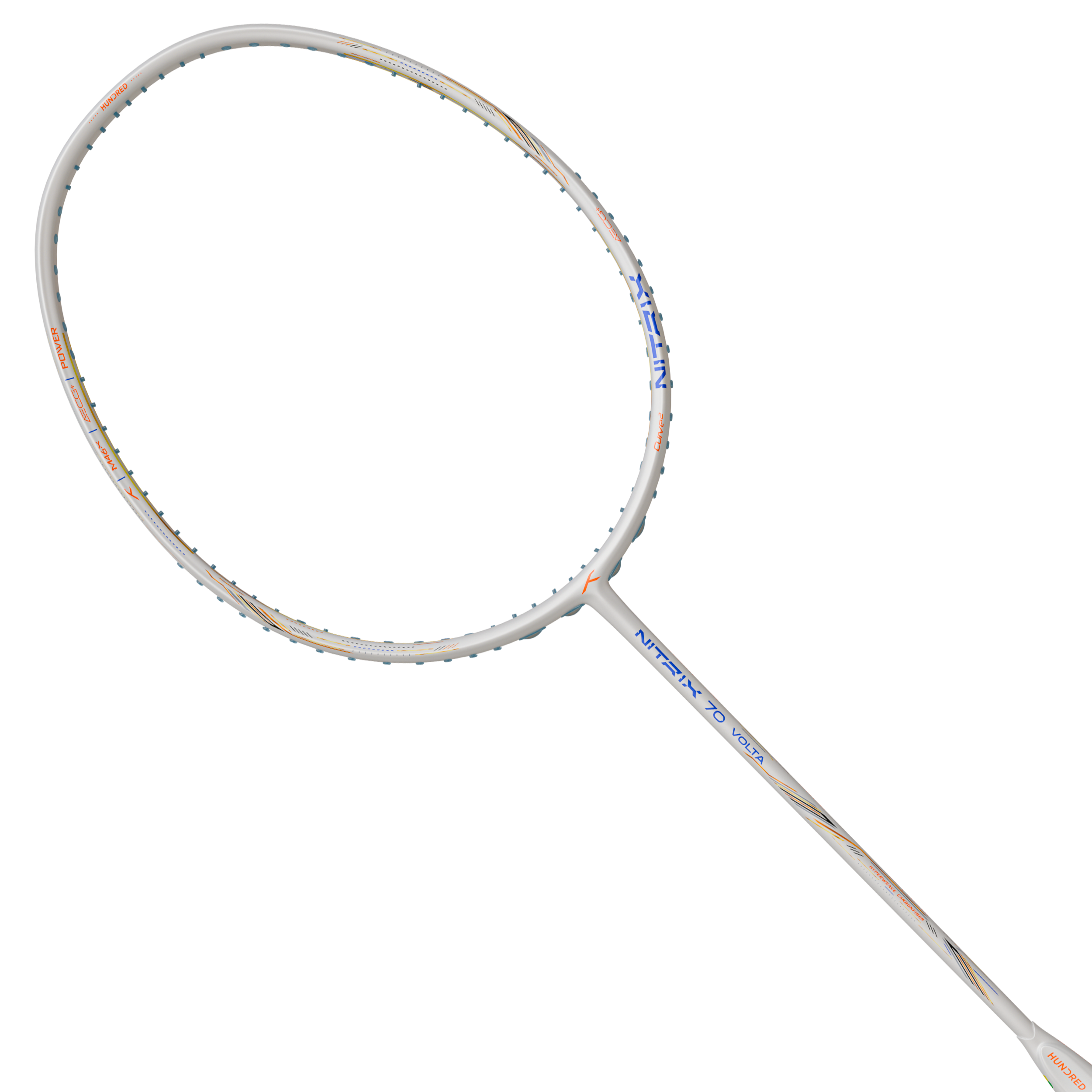 Hundred Nitrix 70 Volta Badminton Racket - White
