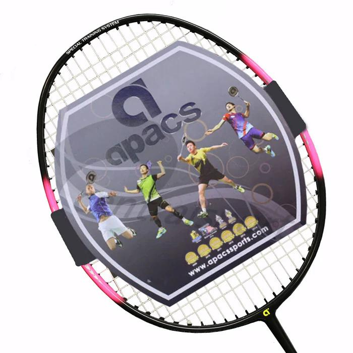 Apacs W-120g Badminton Training Racket (Strung) - Black/Pink