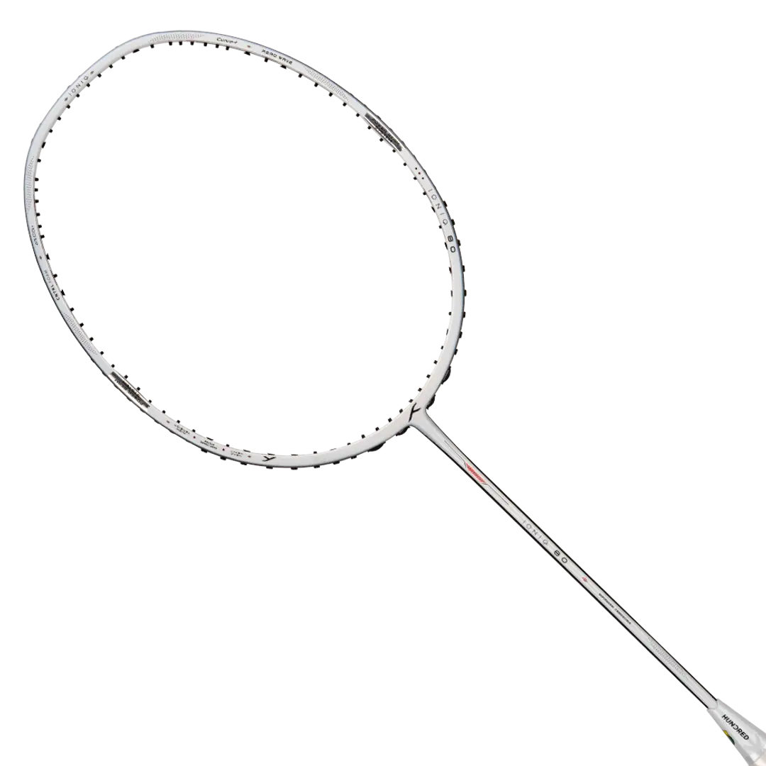 Hundred Ioniq 80 4U Badminton Racket - White/Black