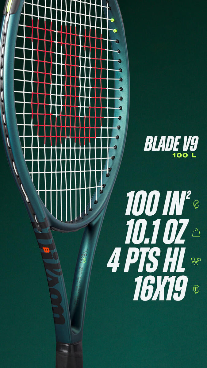 Wilson BLADE 100L V9.0 Tennis Racket 301g (Free Restring)