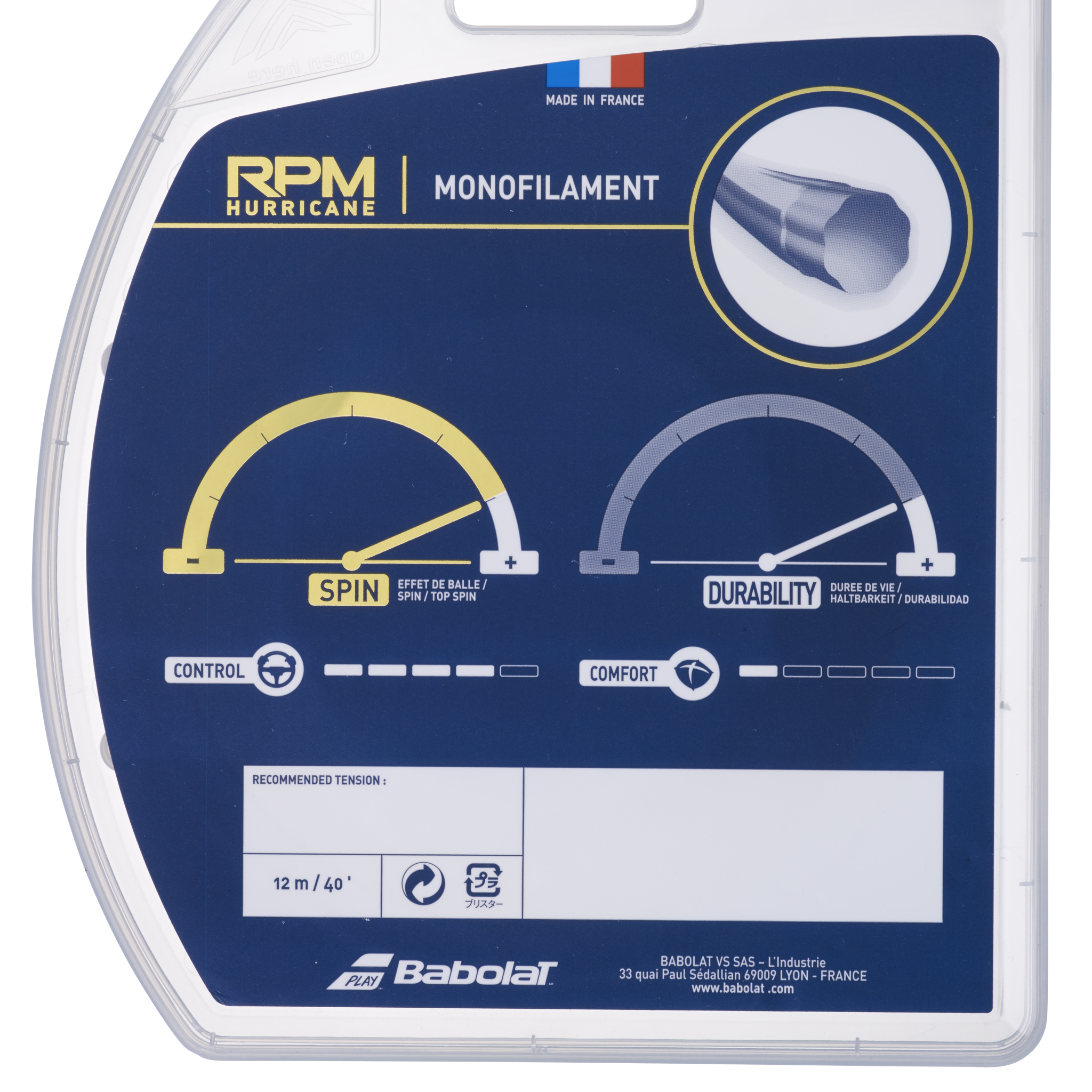 Babolat Pro Hurricane Tour Tennis String set 1.30mm 12m