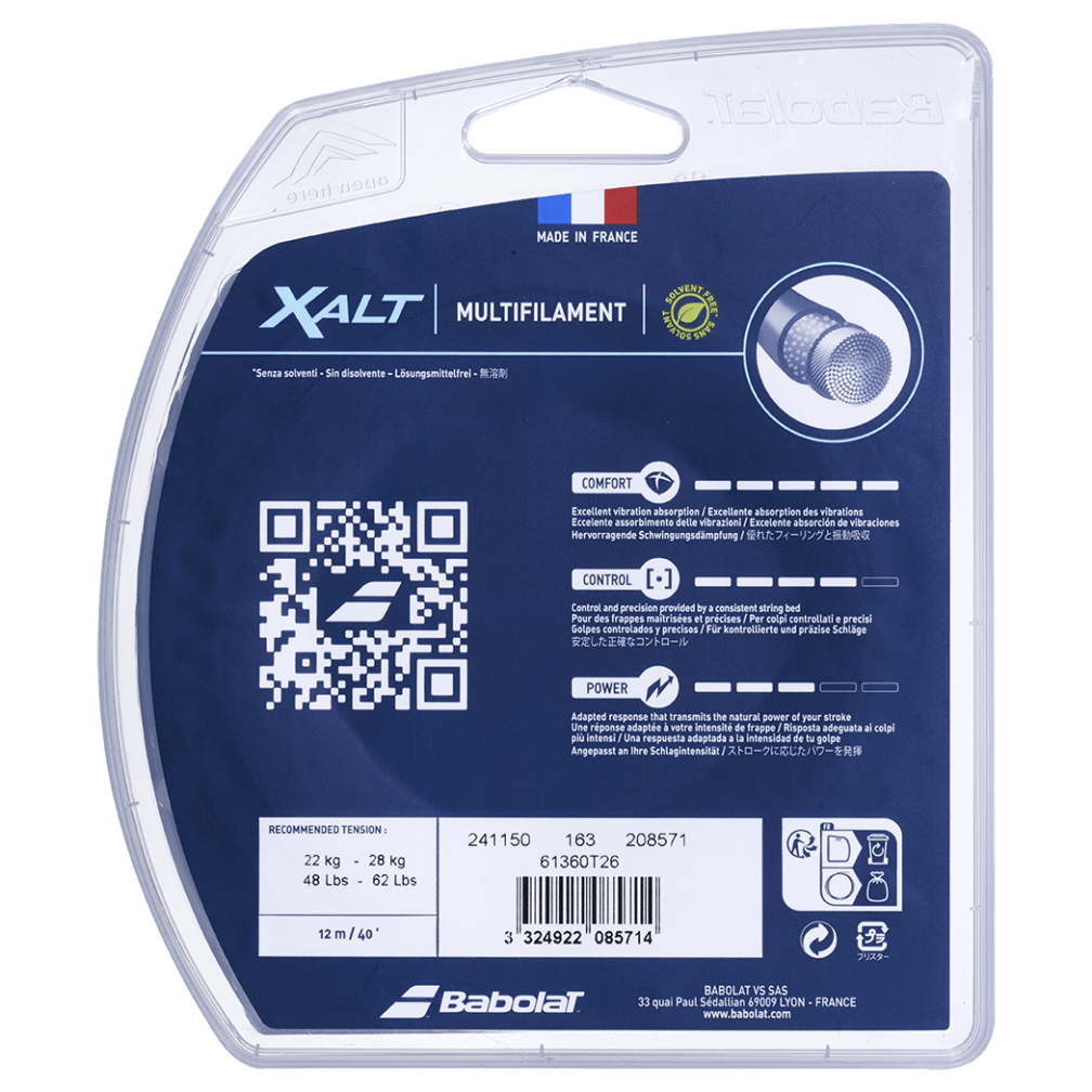 Babolat Xalt 12m Tennis String - White
