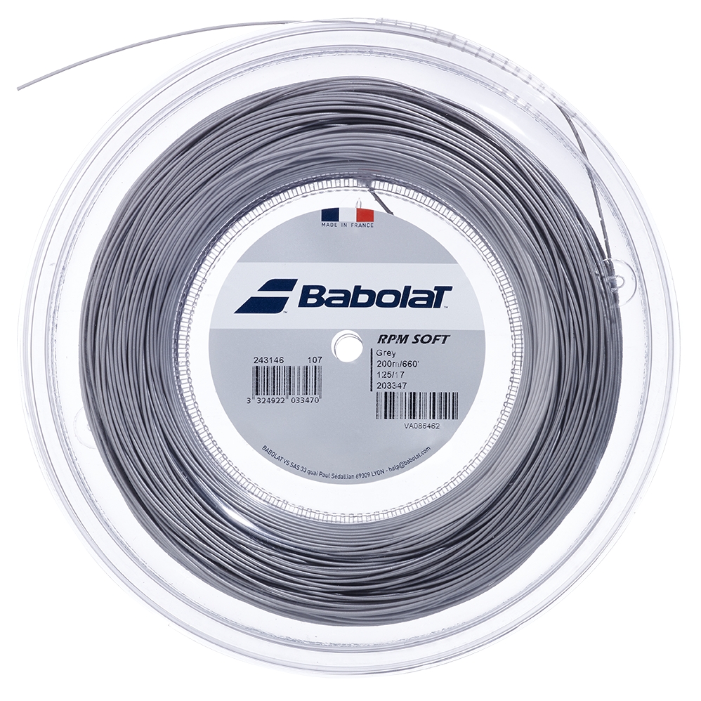 Babolat RPM Soft 1.30mm/200M Tennis String - Grey