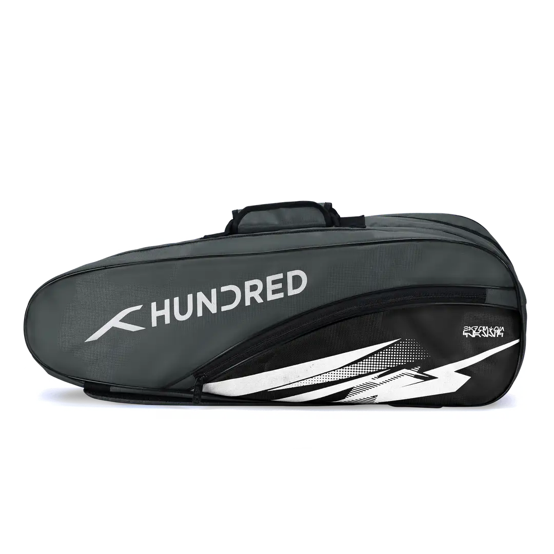 Hundred Cosmogear Badminton Kitbag - Dark Grey/Black