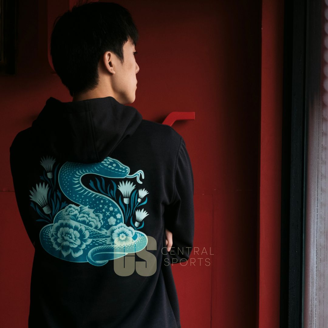 Yonex Coiled Snake Unisex Hood Black