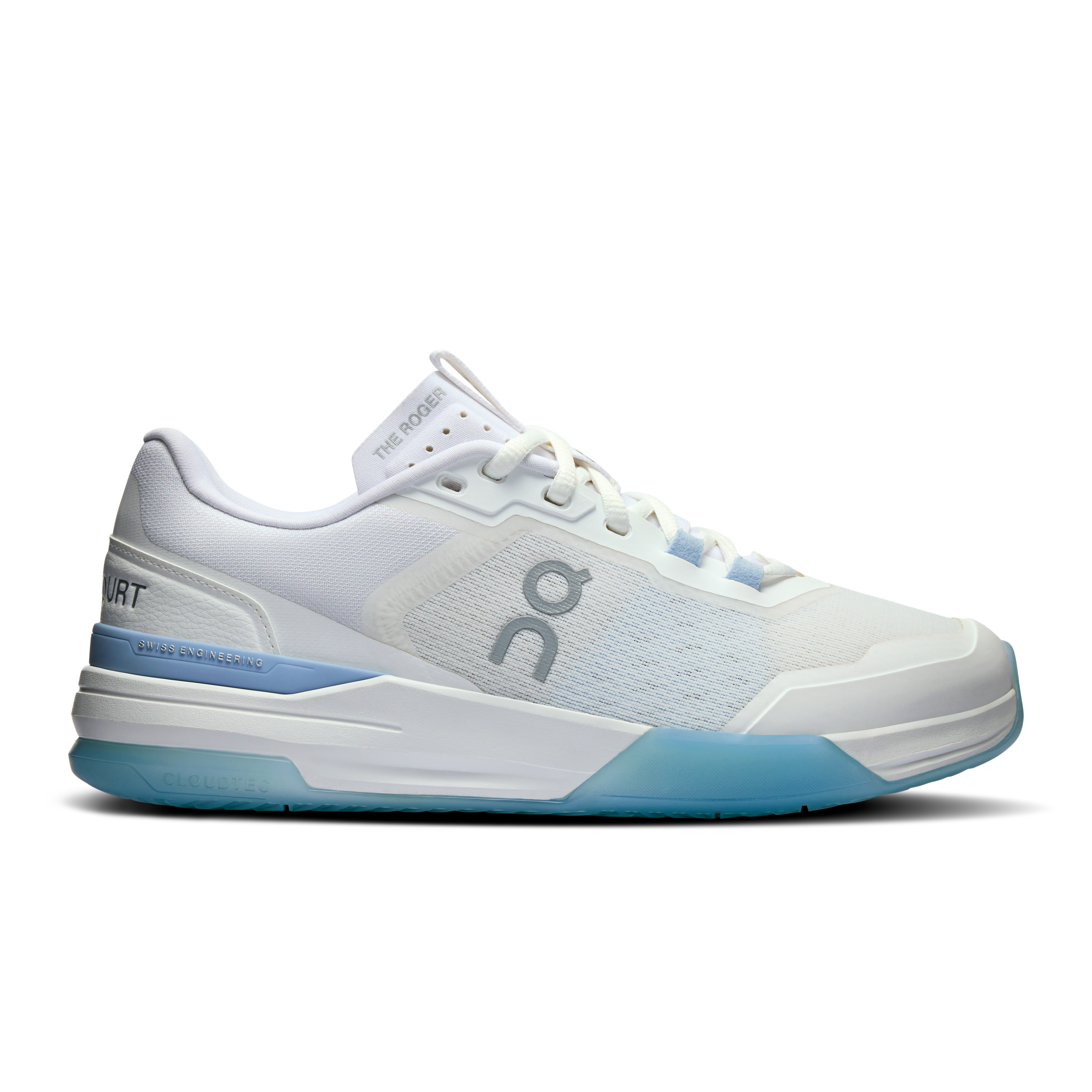On THE ROGER Advantage Pro Tennis Shoes Women - White/Chambray White Chambray Tennis Shoes On Running