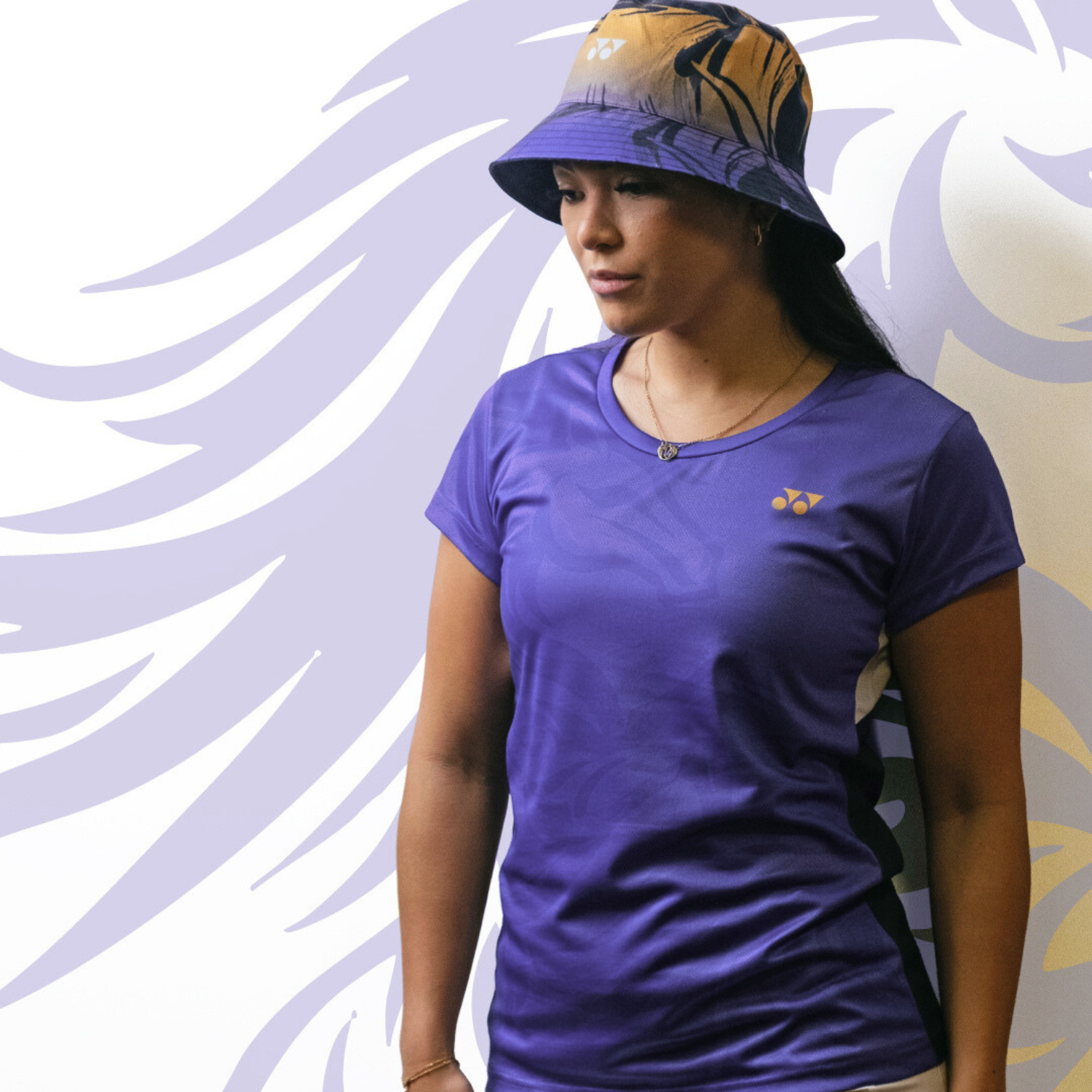 Yonex Legend’s Crown – Reversible Bucket Hat (Ink Blue | Celestial Purple / Pale Gold) Yonex CNY2026 Reversible Bucket Hat A Unisex Clothing Yonex