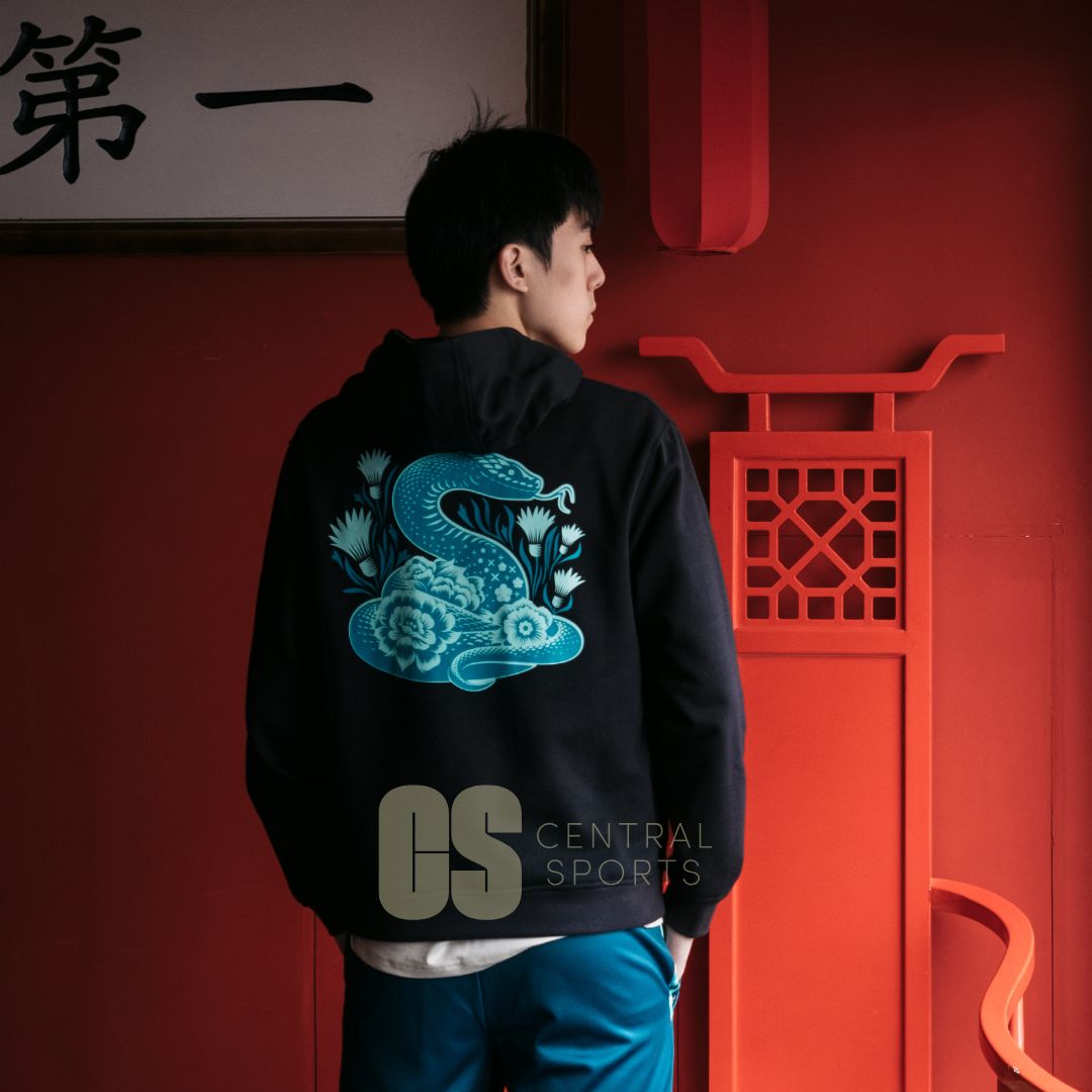 Yonex Coiled Snake Unisex Hood Black