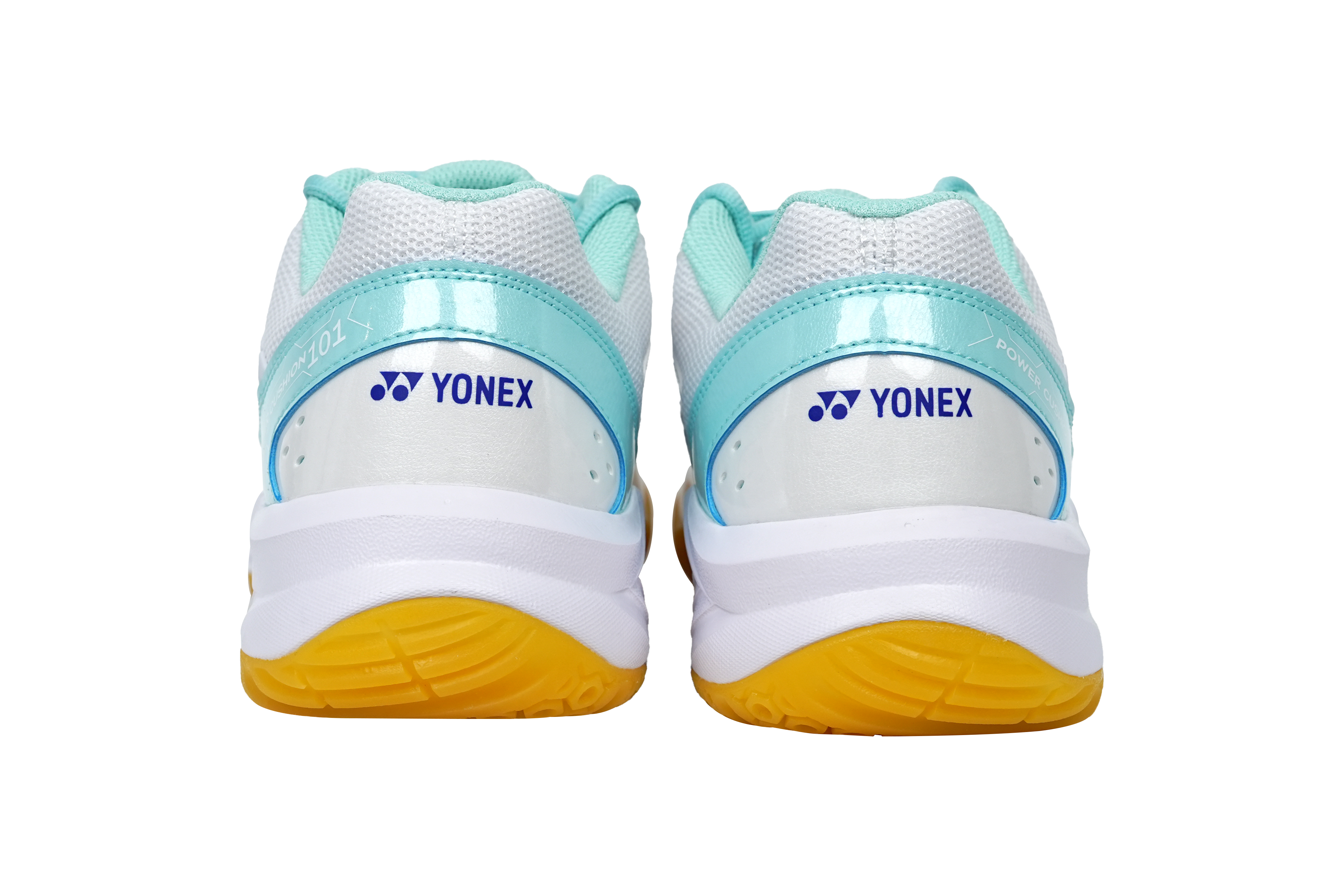 Yonex SHB101EX Power Cushion 101 Badminton Shoe Unisex - White/Mint Badminton Shoes Yonex