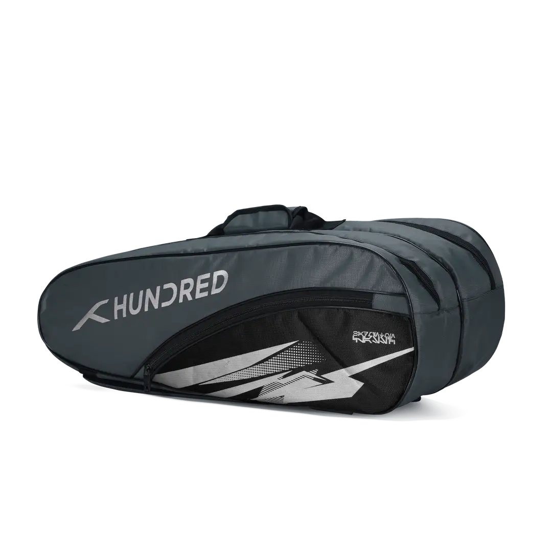 Hundred Cosmogear Badminton Kitbag - Dark Grey/Black