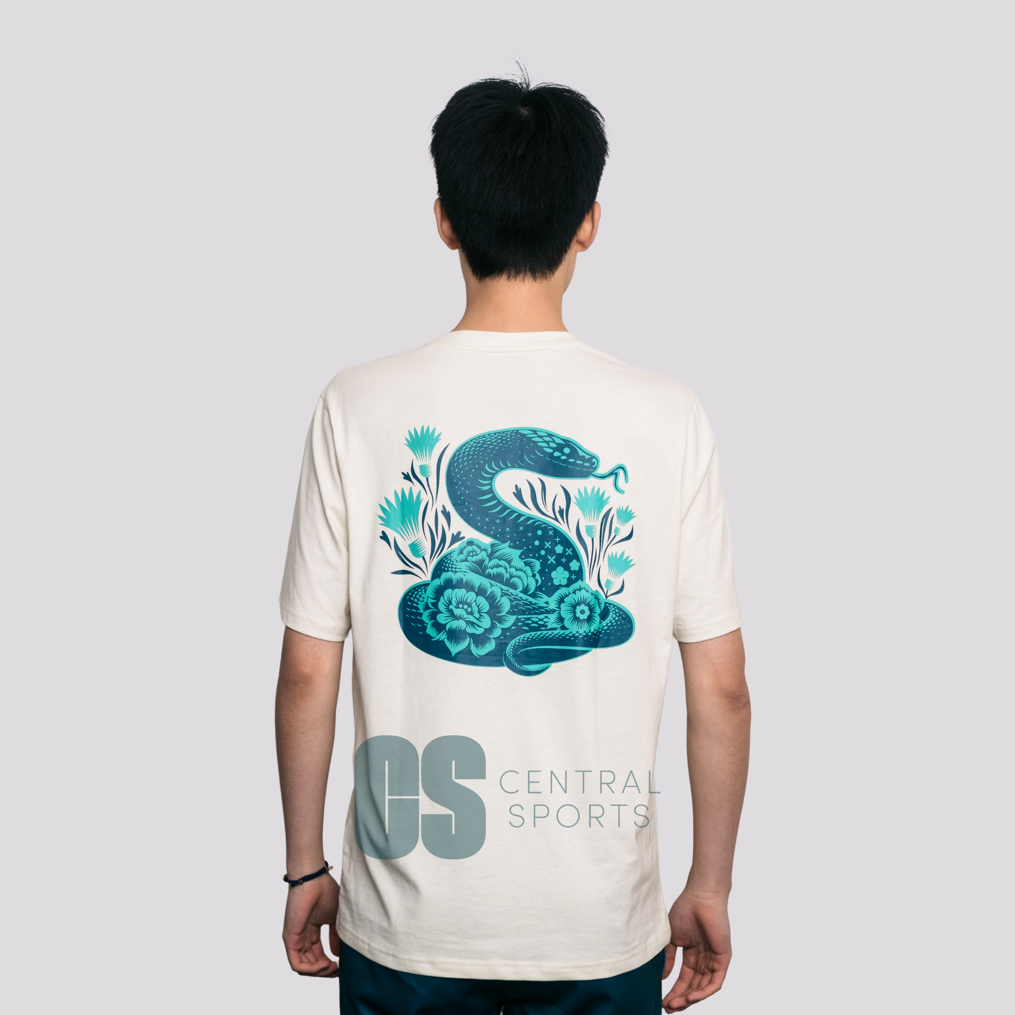Yonex Coiled Snake Mens Cotton T-Shirt Dark Jade