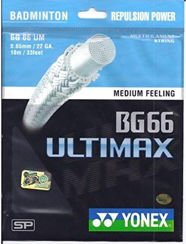 Yonex BG66 Ultimax Badminton String (10m Set) Yellow