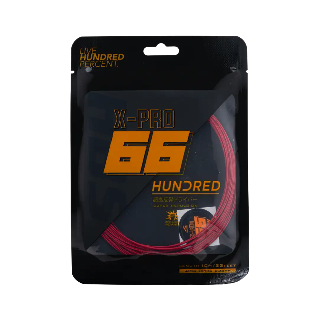 Hundred 66 X Pro Badminton String Set - Red