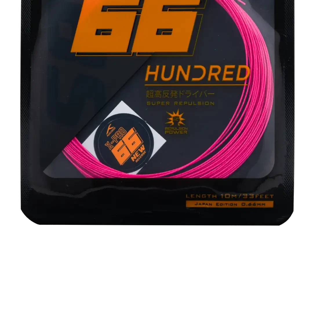 Hundred 66 X Pro Badminton String Set - Pink String (Packs) Hundred