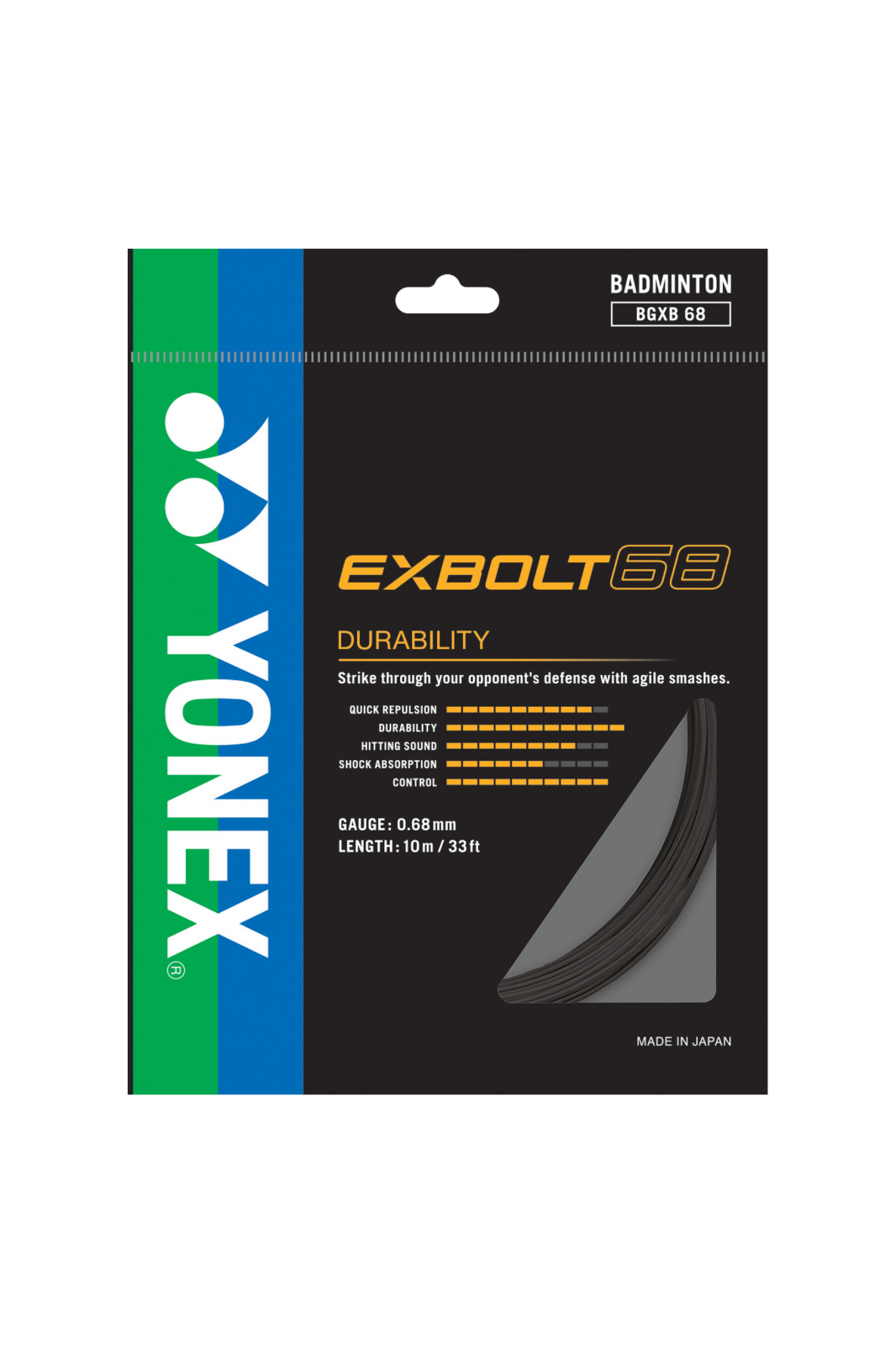 Yonex Exbolt 68 Badminton String (10m Set) White