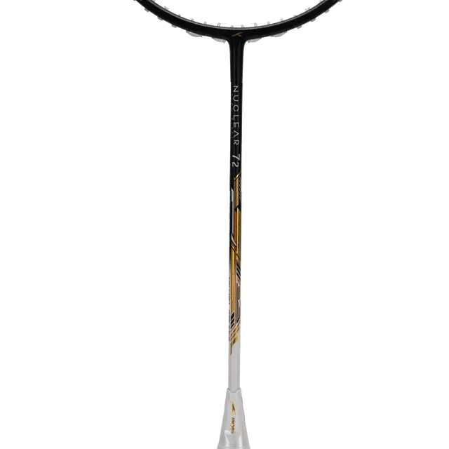 Hundred Nuclear 72 6U Badminton Racket - Black/White/Gold