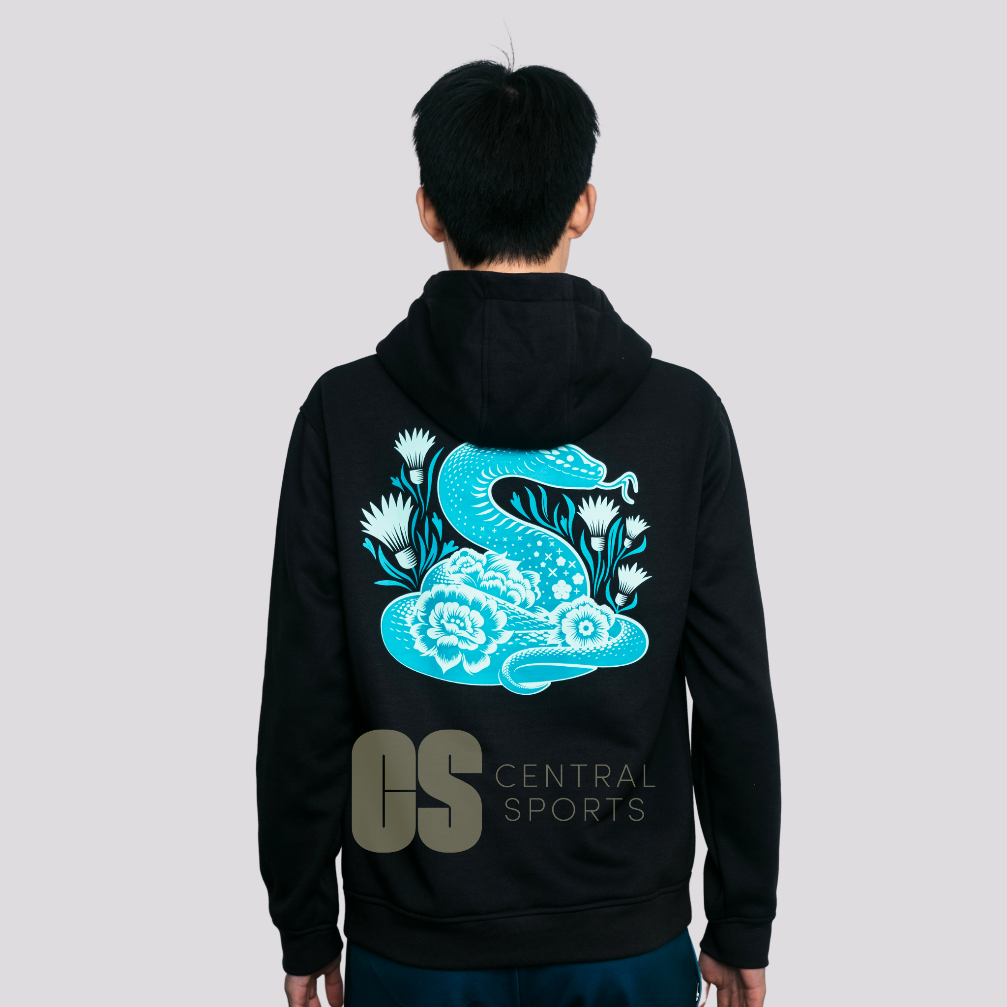 Yonex Coiled Snake Unisex Hood Black