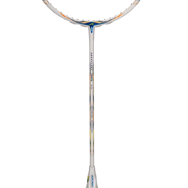 Hundred Aeroflash 7000 Attack 2U Badminton Racket - White/Gold/Blue