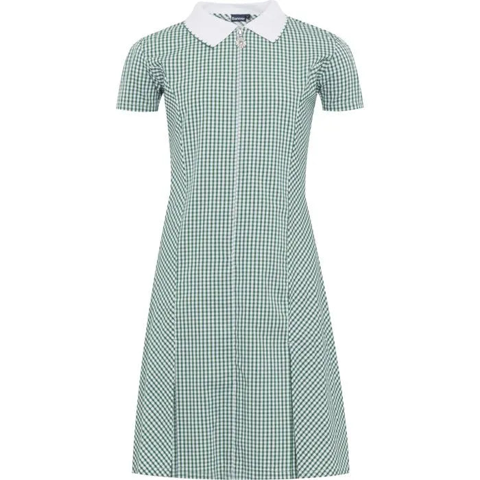 Avon Zip-Fronted Gingham Dress