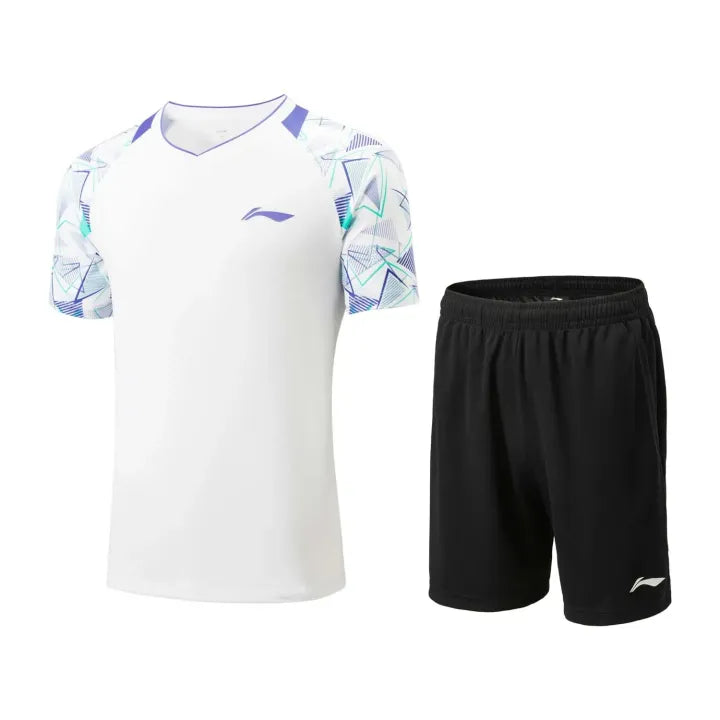 Li-Ning Badminton Competition Uniform Unisex - White/Black