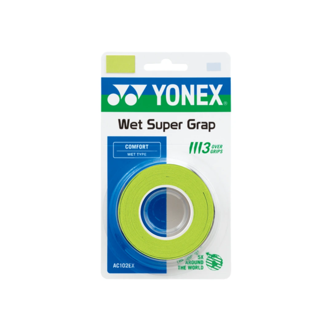 Yonex Wet Super Grap 3 Pcs - Multicolor Citrus Green 3 Pieces Clearance Yonex