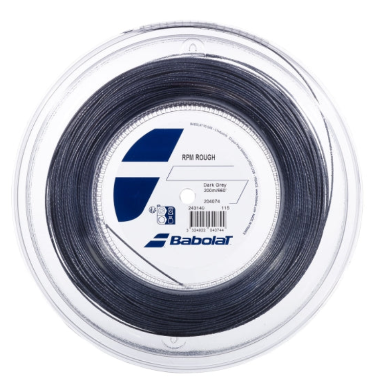 Babolat RPM Rough 1.25mm/200m Tennis String - Dark Grey