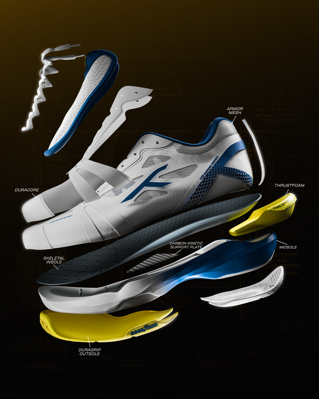 Hundred Phenom Badminton Shoes HBFS-5M243-5 Badminton Shoes Hundred