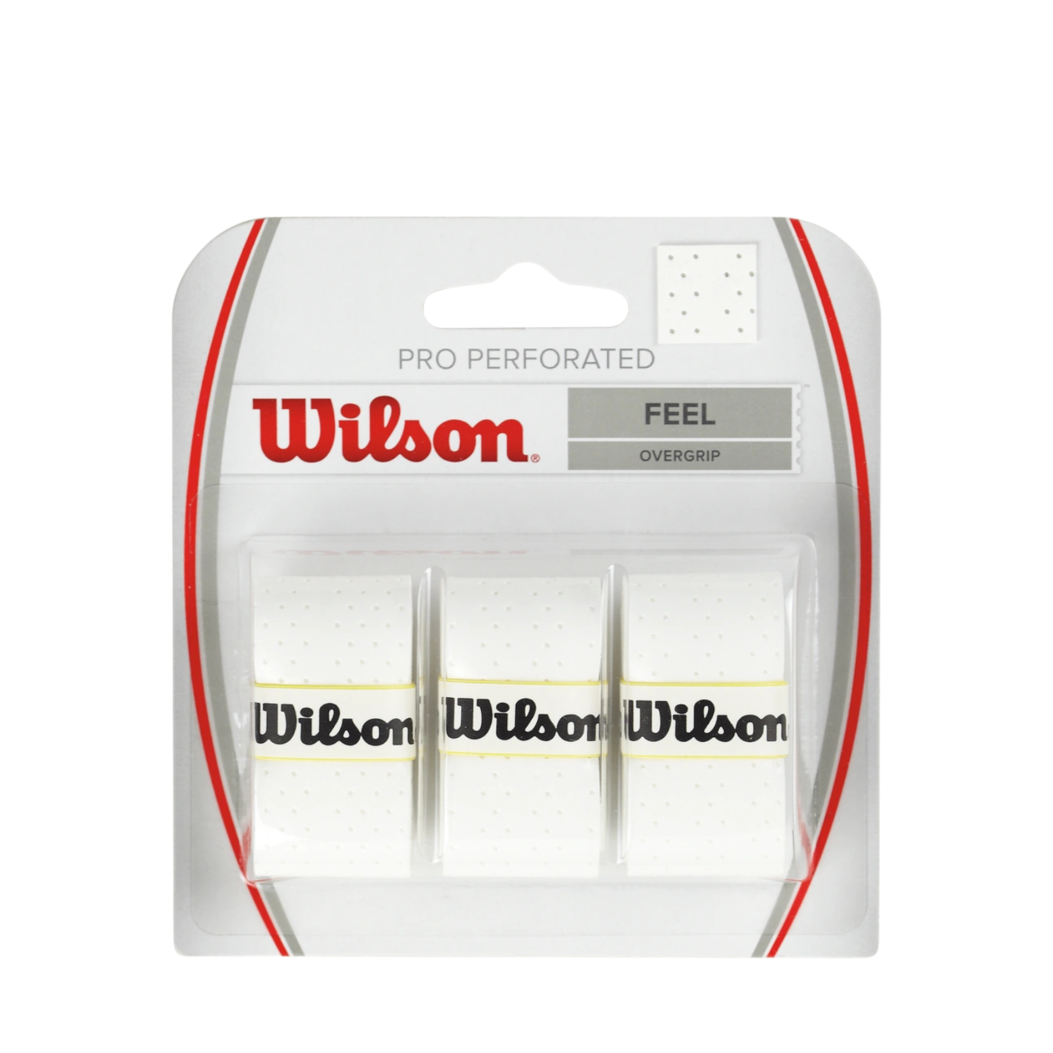 Wilson Pro Overgrip Perforated 3 Pack - White
