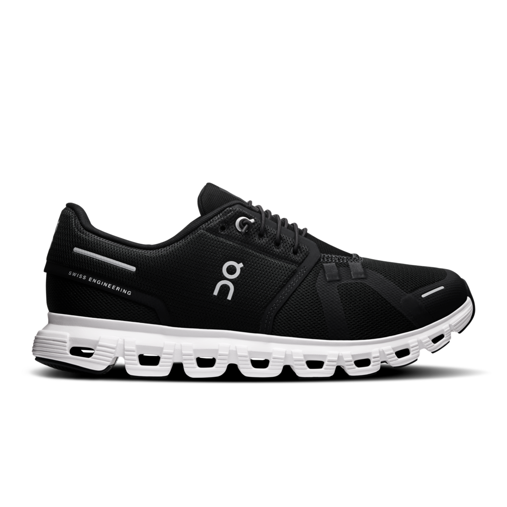 On Cloud 6 Running Shoes Women - Black/White