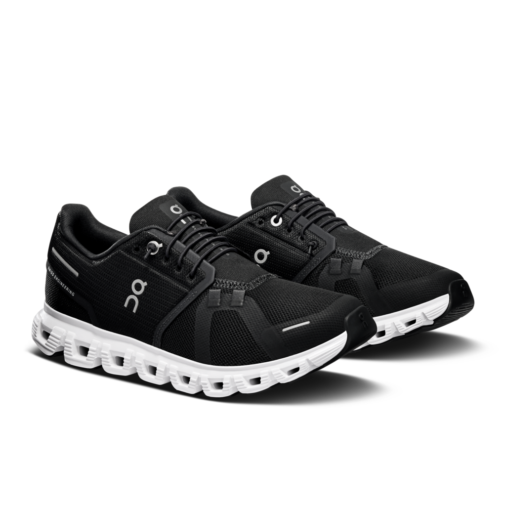 On Cloud 6 Running Shoes Women - Black/White