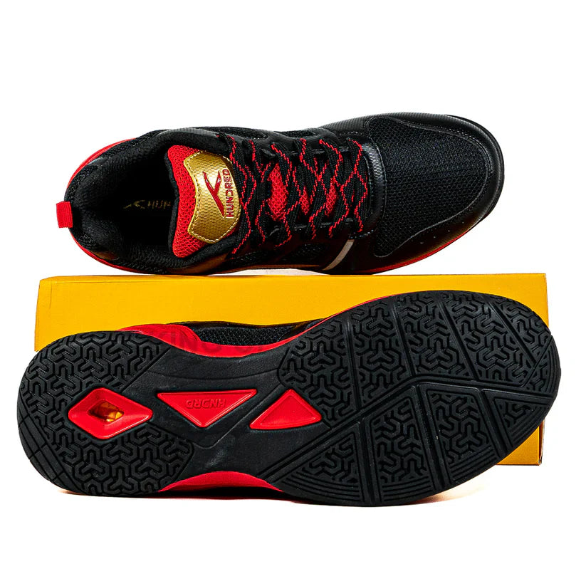 Hundred Blast Badminton Shoes - Black/Red/Gold
