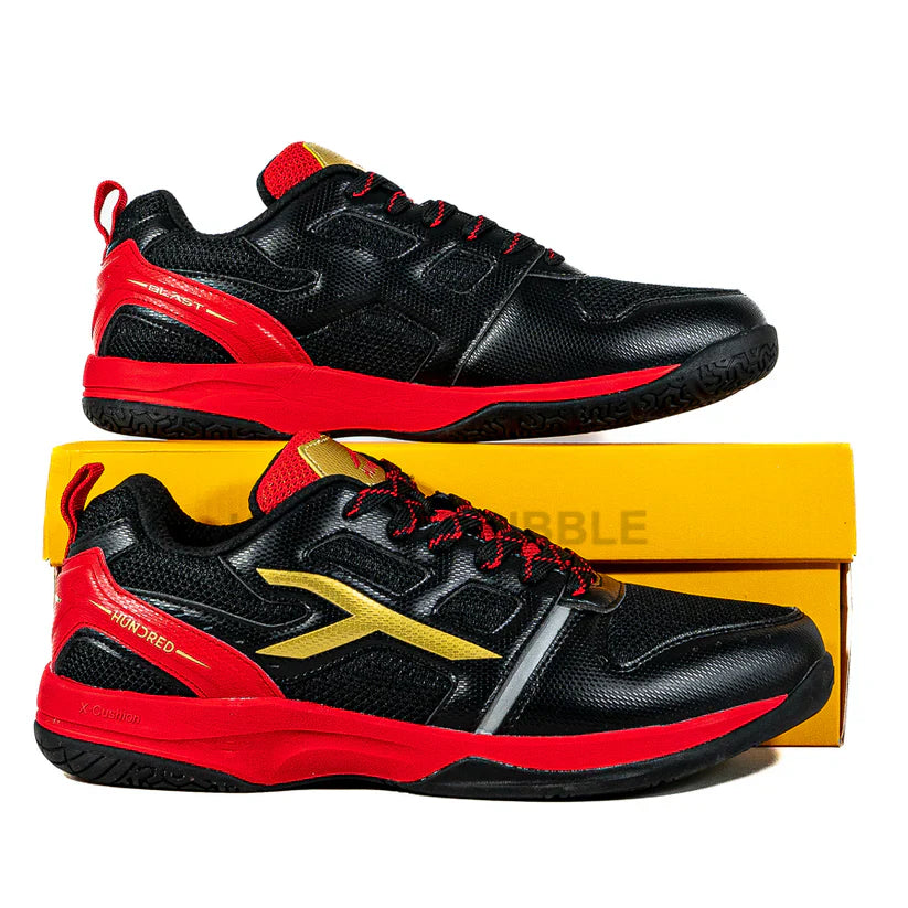 Hundred Blast Badminton Shoes - Black/Red/Gold