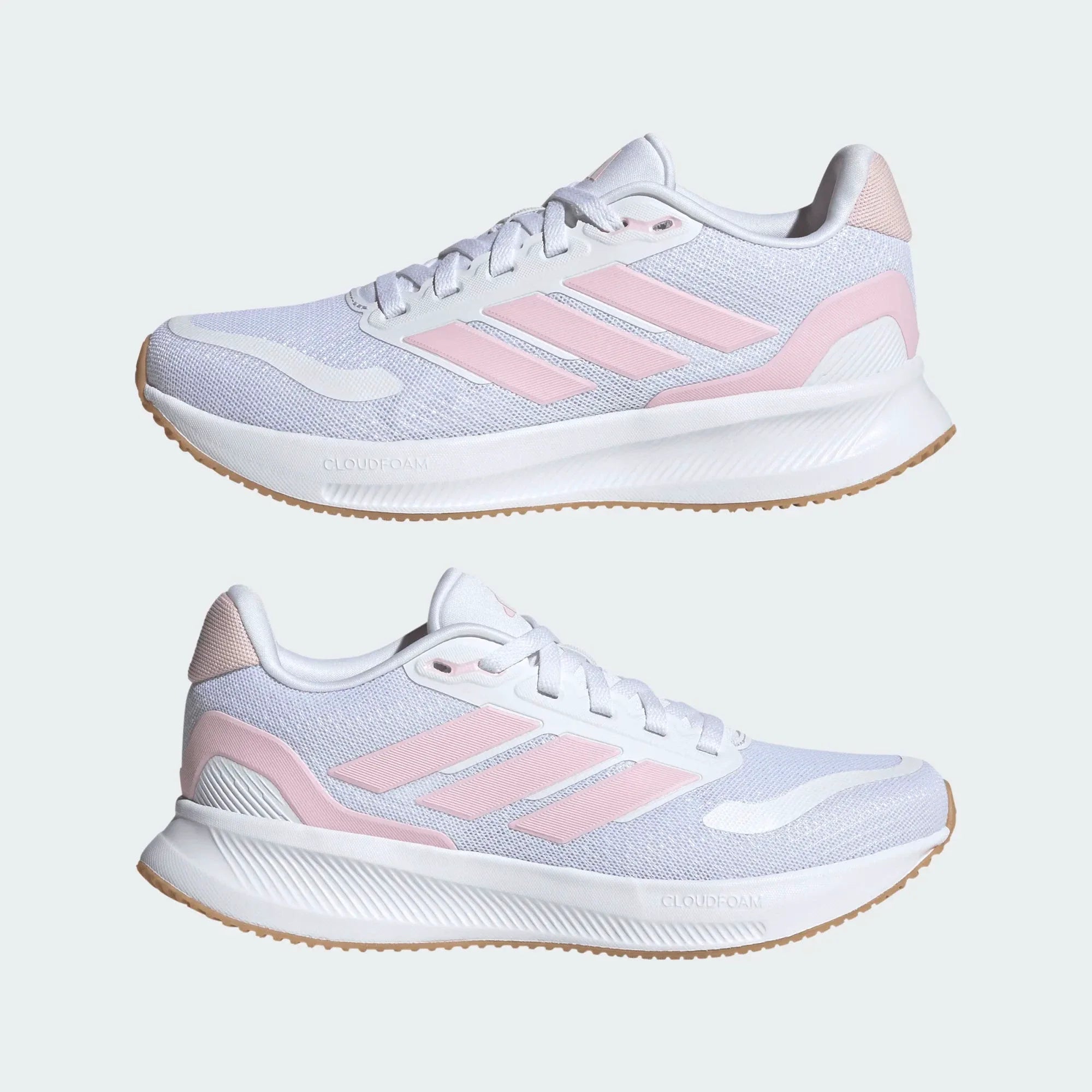 Adidas Runfalcon 5 Running Shoes Junior - White/Pink Running Shoes Adidas