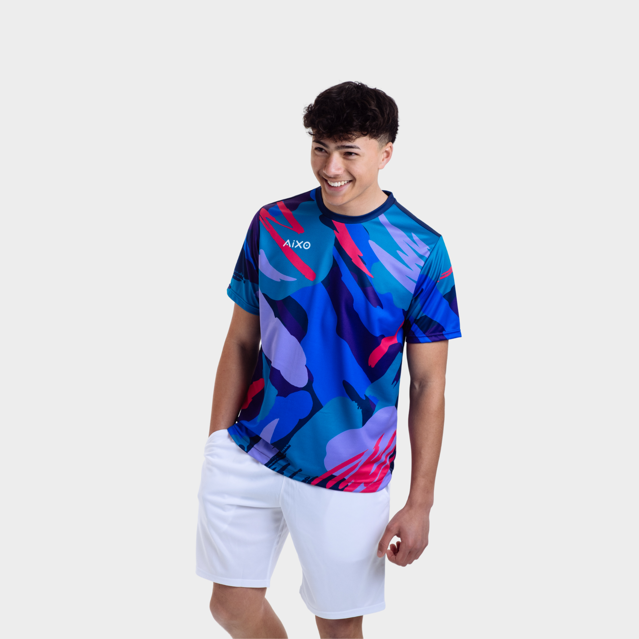 Aixo Abstract T-Shirt Mens (Multicolour Dark)