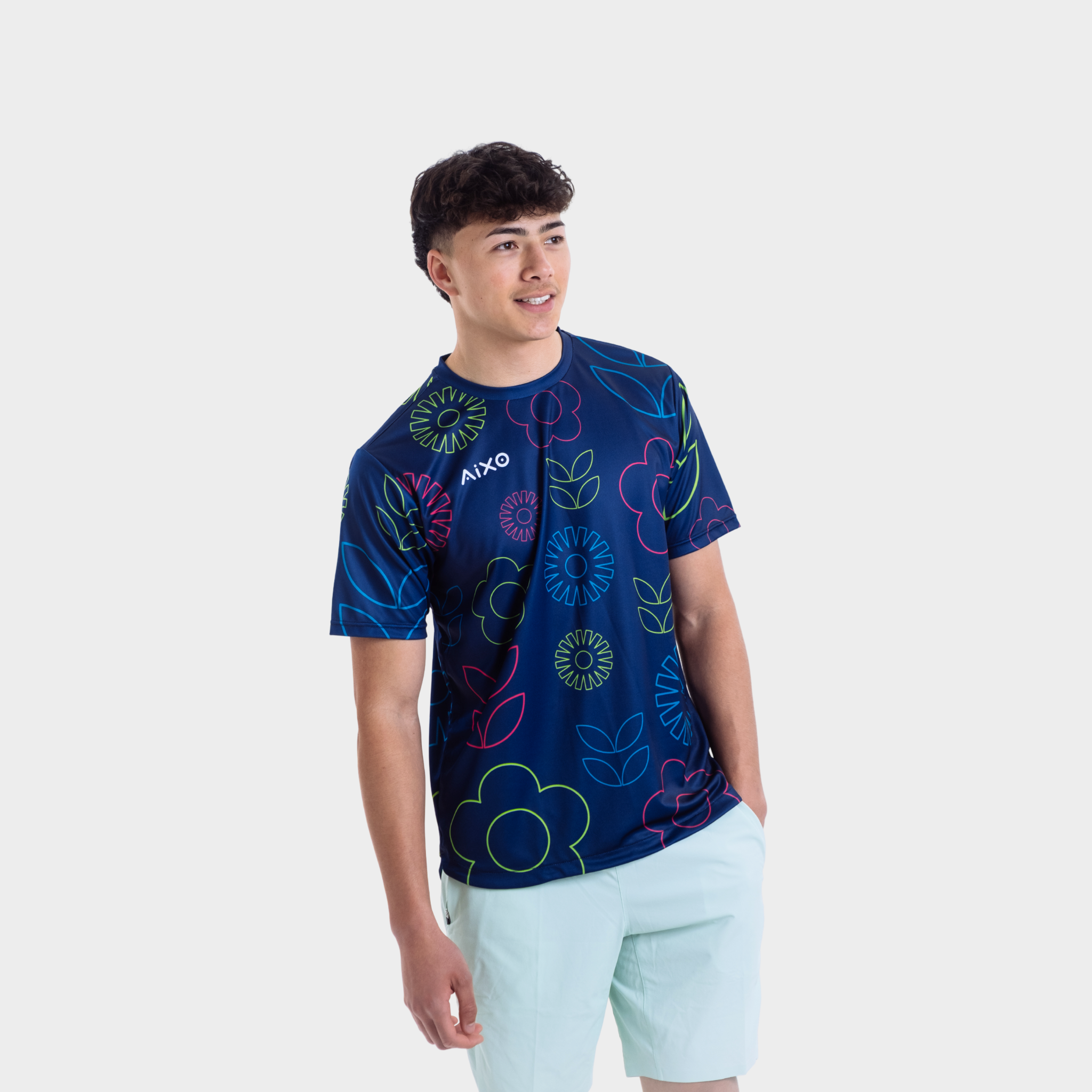 Aixo Spring Mens T Shirt Navy