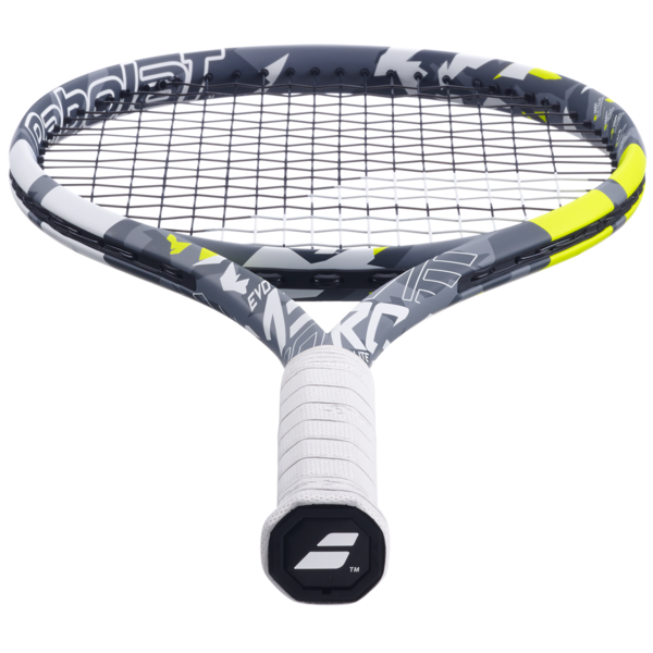 Babolat Evo Aero Lite 102 260g Strung Tennis Racket (Grey/Yellow)