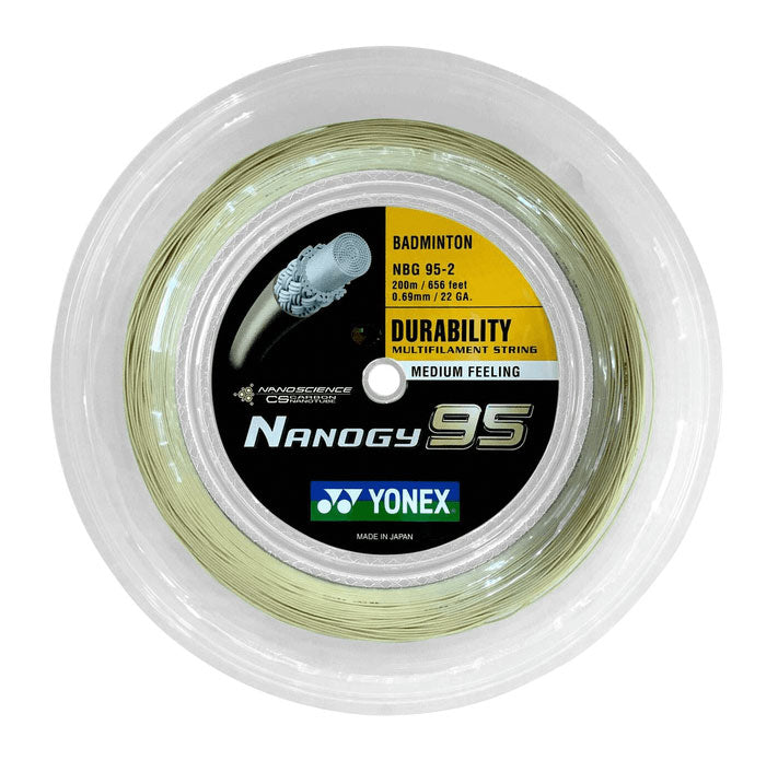Yonex Nanogy 95 Badminton String (200m Reel) Gold