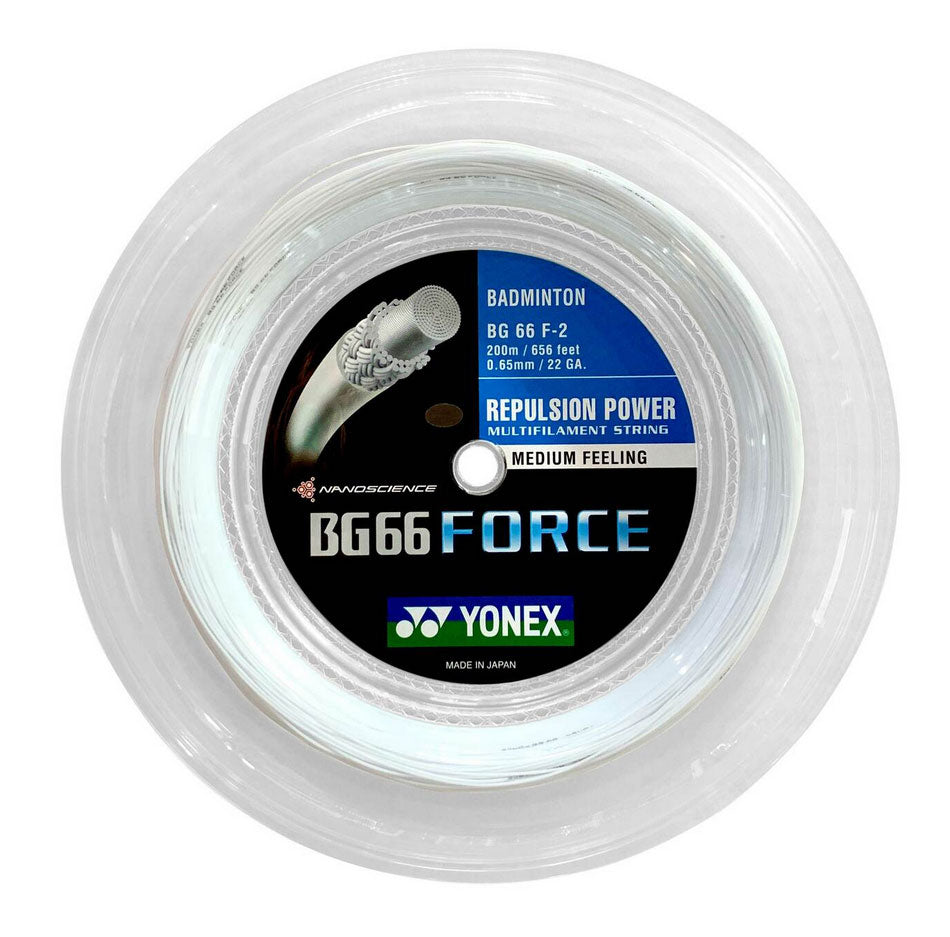 Yonex BG66 Force Badminton String (200m Reel) White
