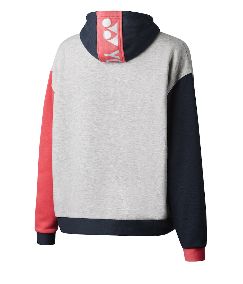 Yonex YHD323J Junior Hoodie (Grey/Gunmetal/Cerise)