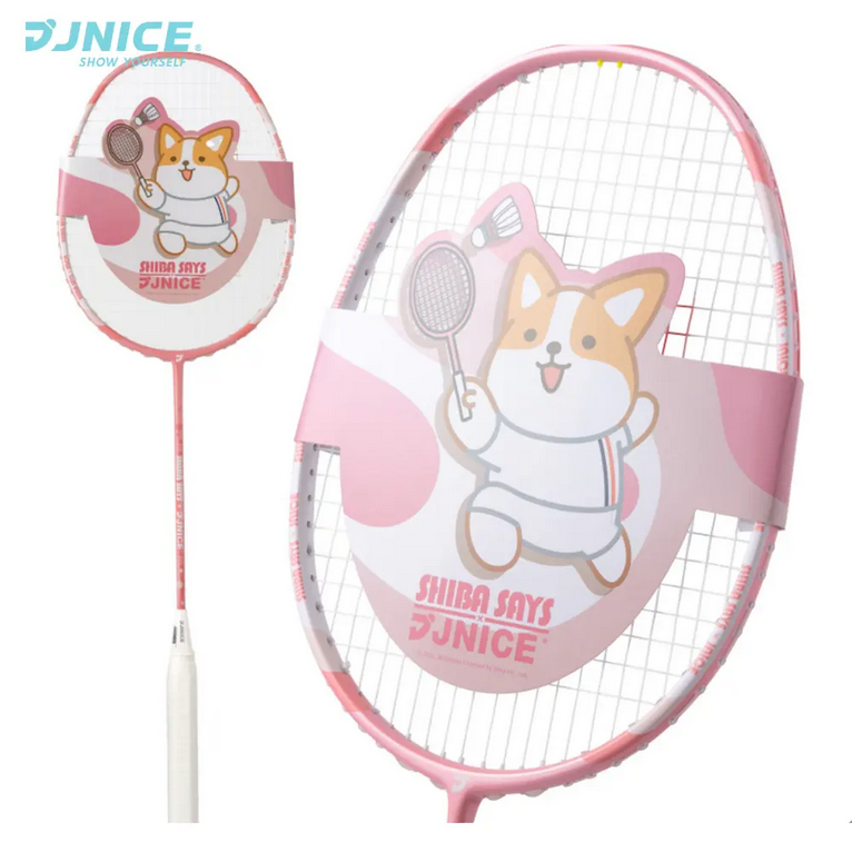 Jnice X Shiba Says Badminton Racket - Pink