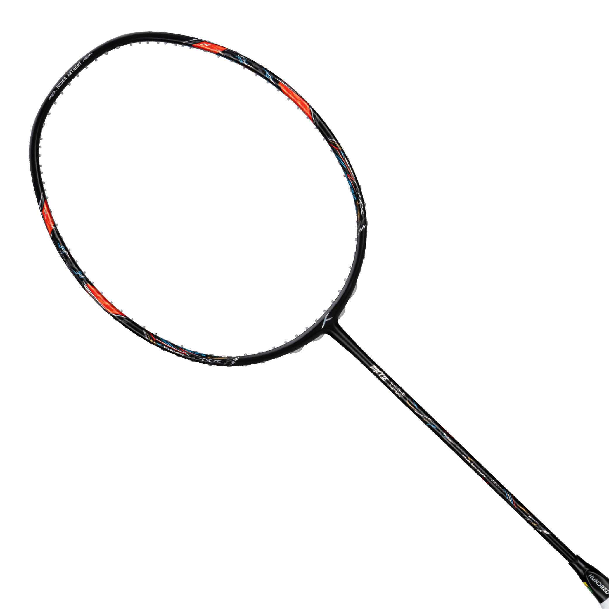 Hundred Battle 1000 Badminton Racket - Black