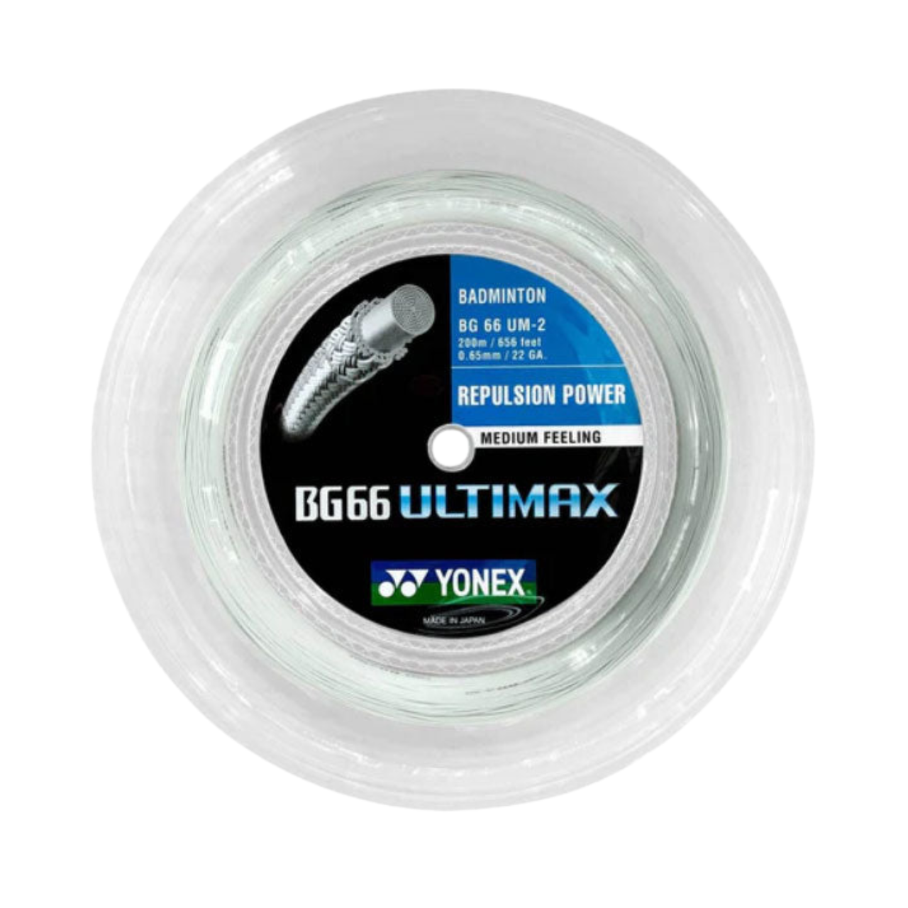 Yonex BG66 Ultimax Badminton String (200m Reel) White