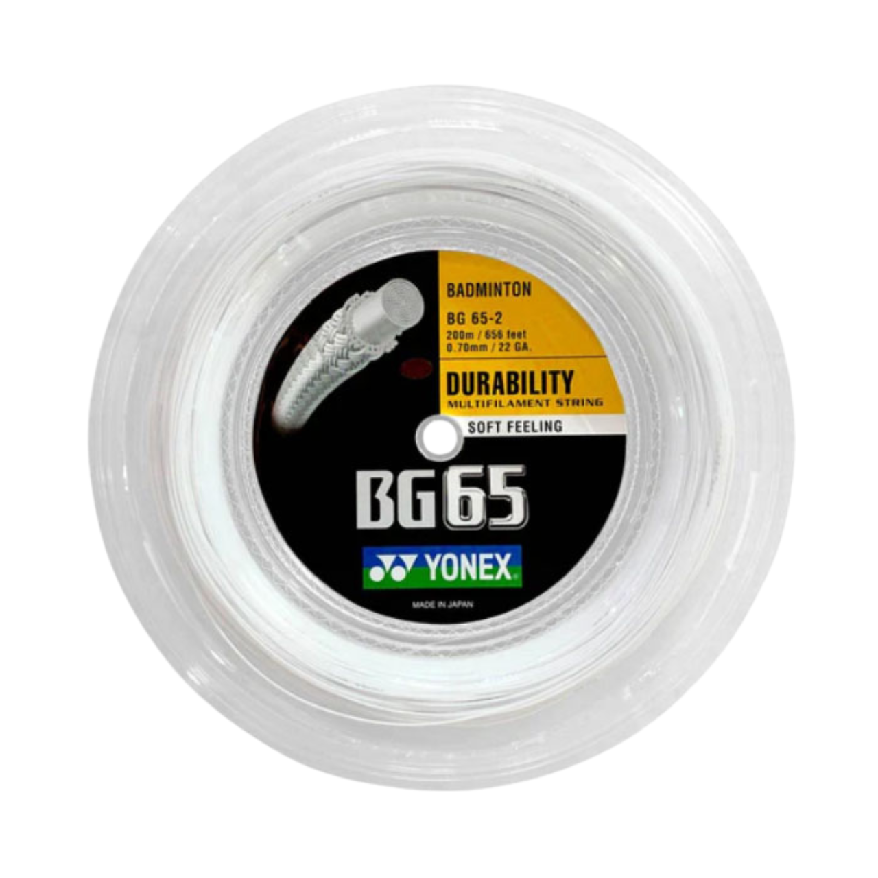 Yonex BG65 Badminton String (200m Reel) White