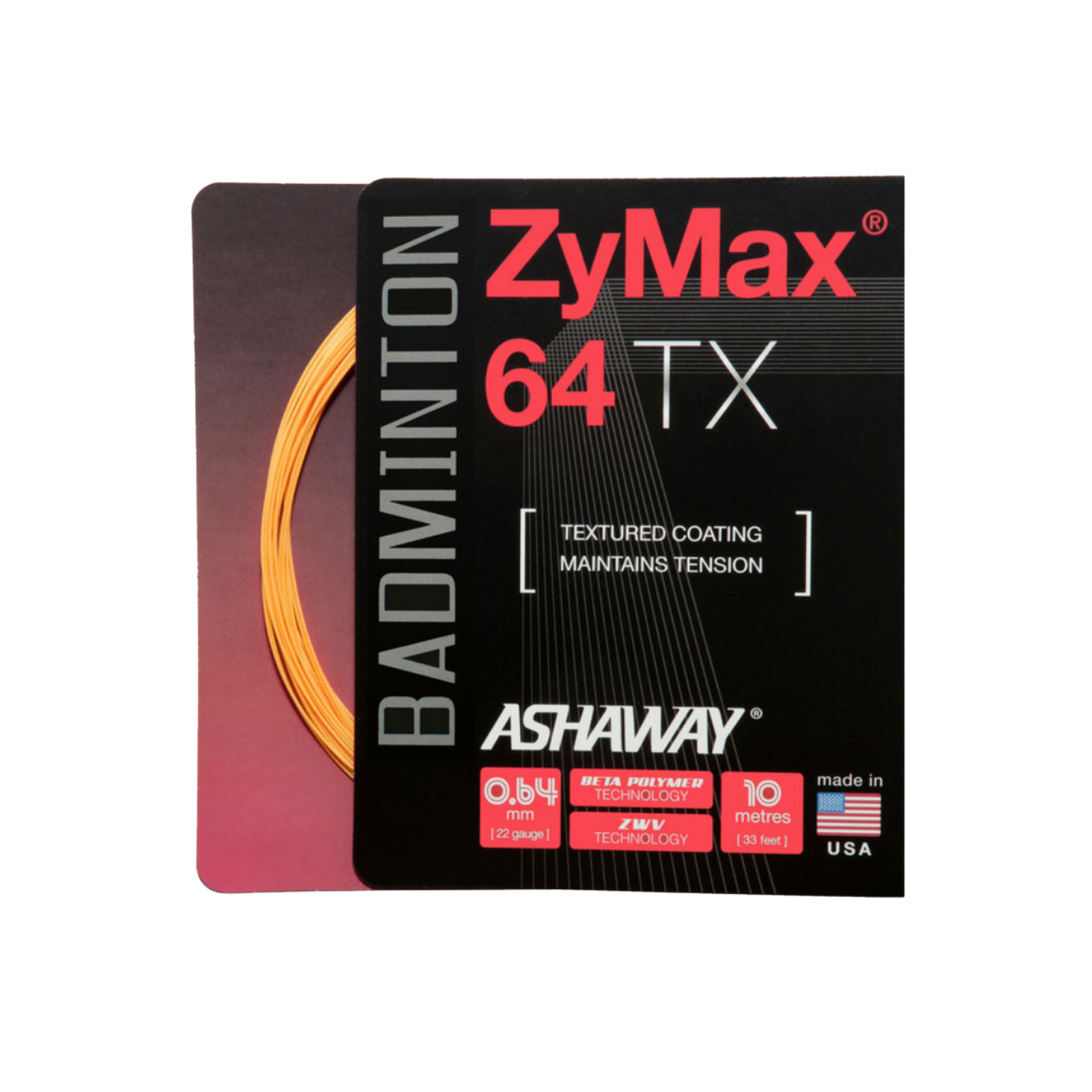 Ashaway Zymax 64TX String (10m set) Orange