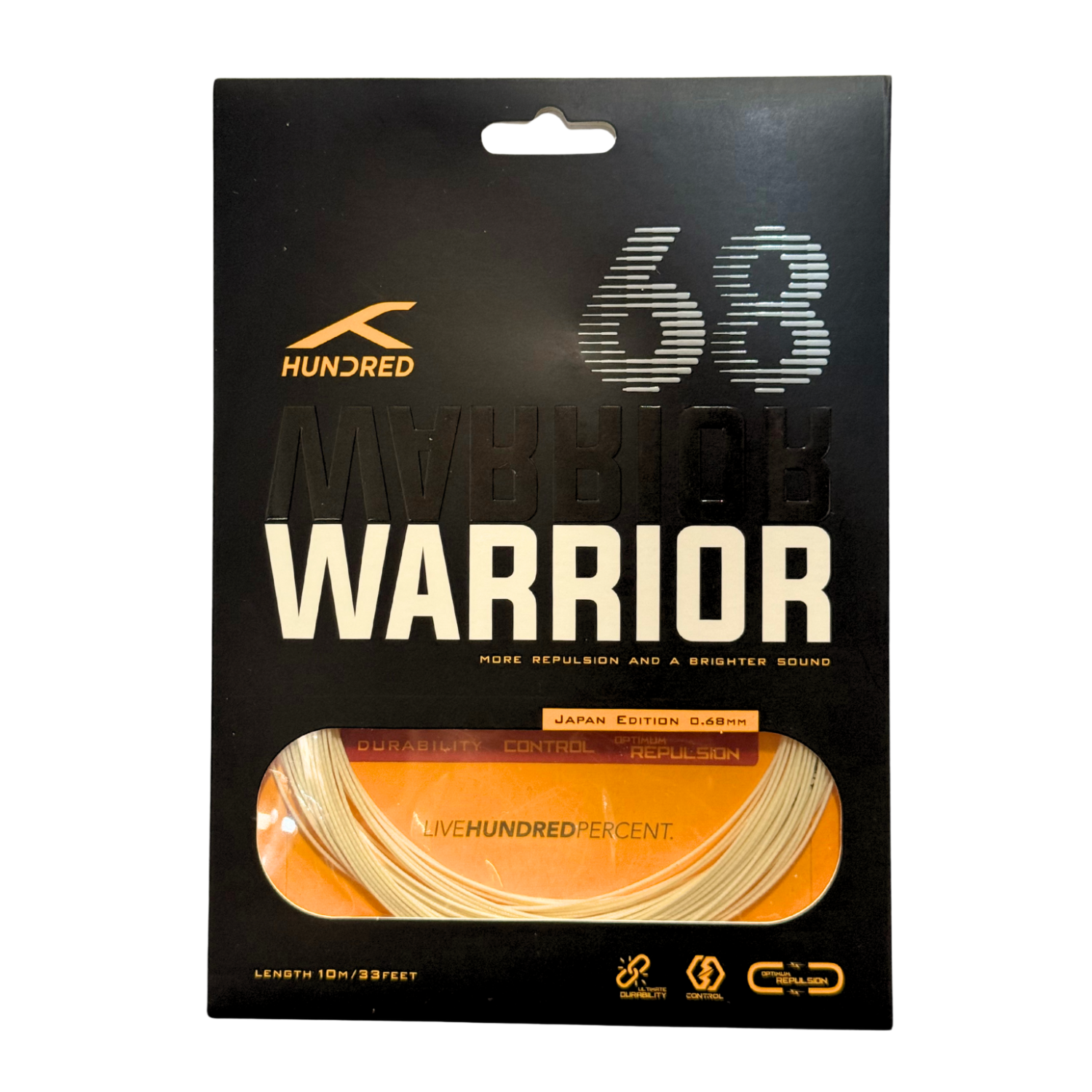 Hundred 68 Warrior Badminton String (0.68mm) - Pearl White