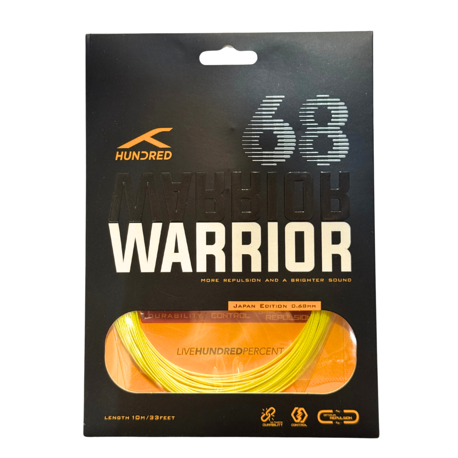 Hundred 68 Warrior Badminton String (0.68mm) - Sorbet Lime