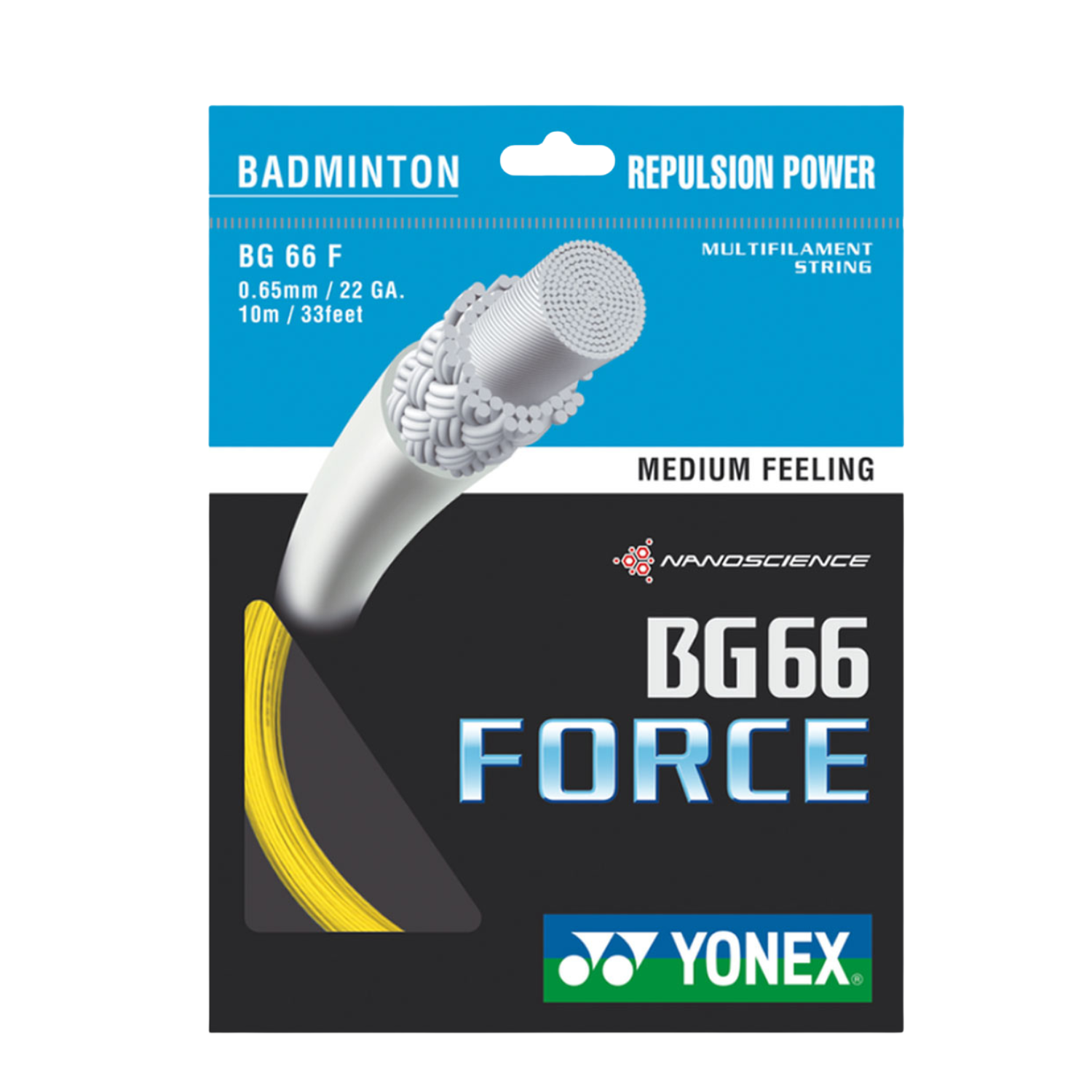 Yonex BG66 Force String (10m Set) Yellow